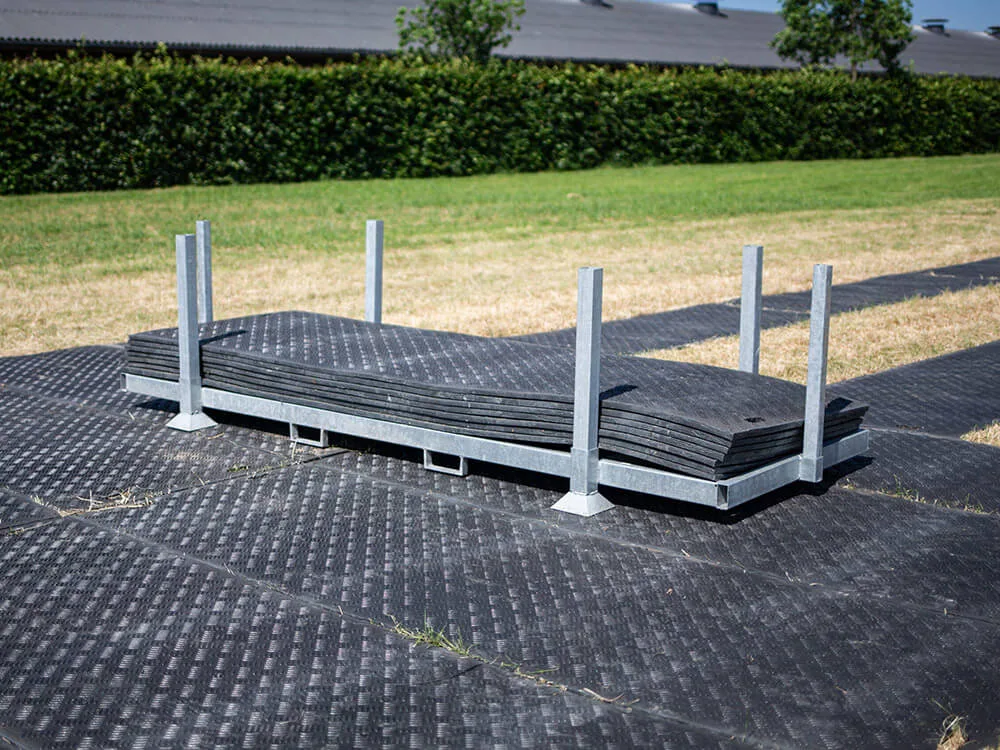 Stapelbok rijplaten in gebruik